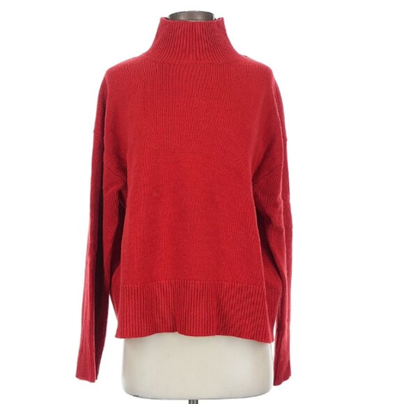Zara Sweaters - Zara Red Wool Holiday Turtleneck Sweater